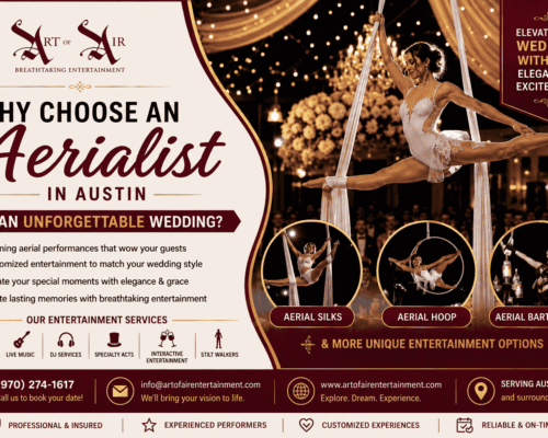 Why Choose an Aerialist in Austin for an Unforgettable Wedding?