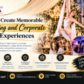 Wedding and corporate event experiences featuring professional performers and creative entertainment.